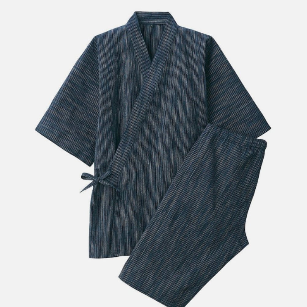 MUJI Japanese traditional seersucker pajama set -- Men's M